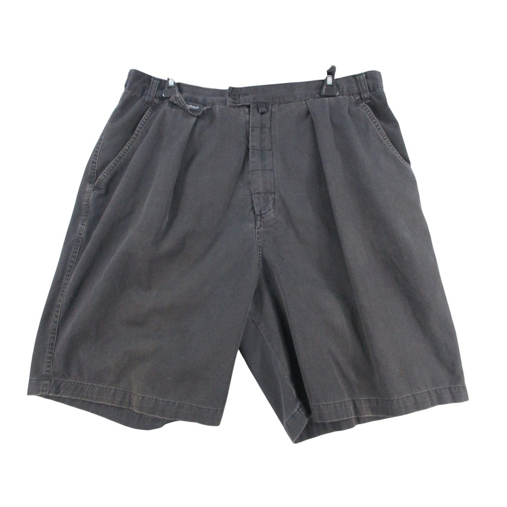 Guess Vintage 90s Classic Sportswear Mens 38 Pleated Cotton Shorts‎ Faded Black